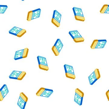 Vitamin b package isometric icon seamless pattern Stock Illustration