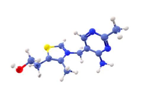 Vitamin B1 molecule Stock Illustration