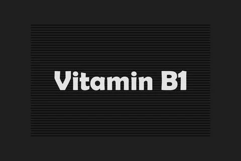 Vitamin B1 typography text vector design Stock Illustration