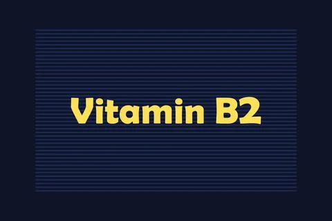Vitamin B2 typography text vector design Illustrazione stock