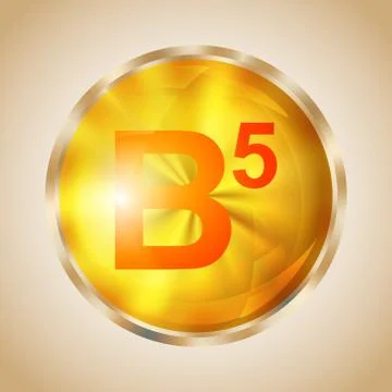 Vitamin B5 icon Stock Illustration