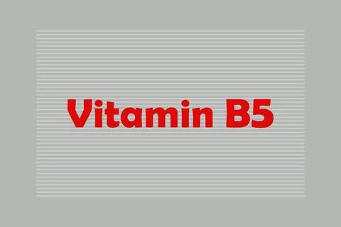 Vitamin B5 typography text vector design Stock Illustration
