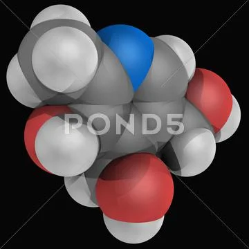 Vitamin b6 pyridoxine molecule Stock Illustration
