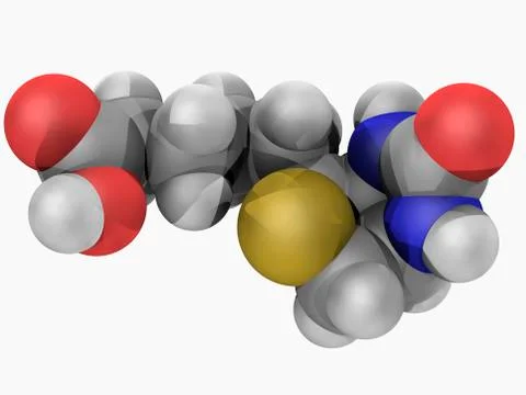 Vitamin b7 biotin molecule Illustrazione stock