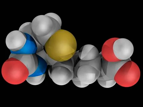 Vitamin b7 biotin molecule Stock Illustration