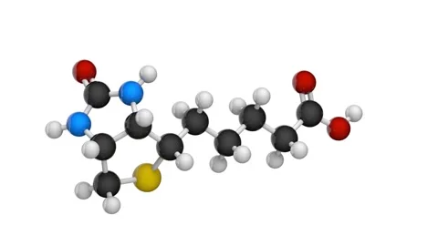 Vitamin B7 (biotin). Seamless loop. Video stock 155640915
