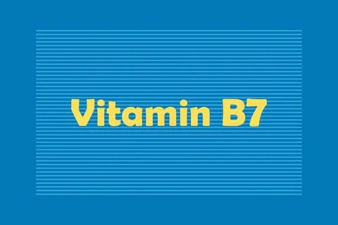 Vitamin B7 typography text vector design Stock Illustration