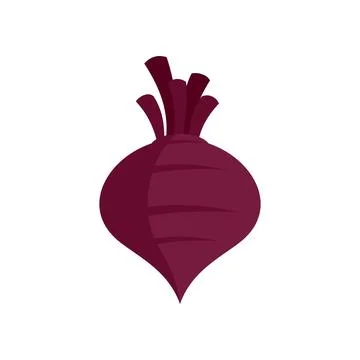 Vitamin beet icon flat isolated Stock Illustration