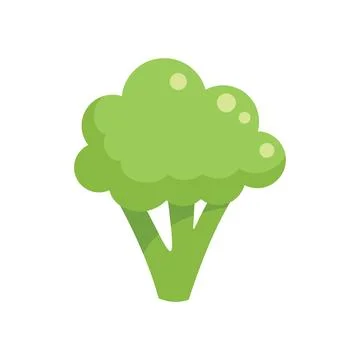 Vitamin brocoli icon flat vector. Broccoli cabbage Ilustración de archivo