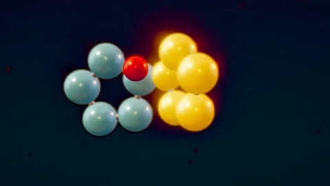 Vitamin C Ascorbate Cofactor Driving Collagen Hydroxylation Warm Studio Video stock 342728587