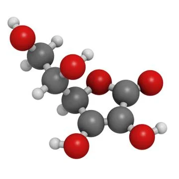 Vitamin c (ascorbic acid) molecule Stock Illustration
