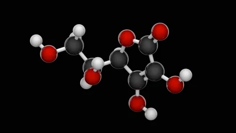 Vitamin C (Ascorbic acid). RGB + Alpha (Transparent) channel. Stock Footage 151930452