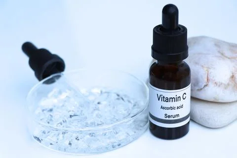 Vitamin C in a bottle, Substances used for treatment  or medical beauty enh.. 写真素材
