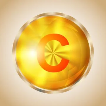Vitamin C icon Stock Illustration