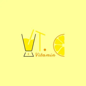 VITAMIN C LOGO Illustrazione stock