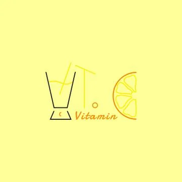 VITAMIN C LOGO Stock Illustration