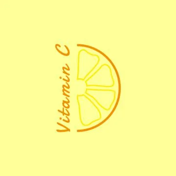 VITAMIN C LOGO Stock Illustration