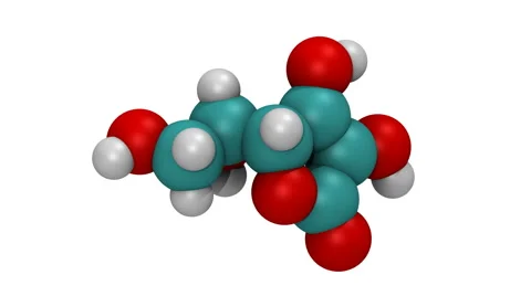 Vitamin C, molecular model Vidéo 64803569