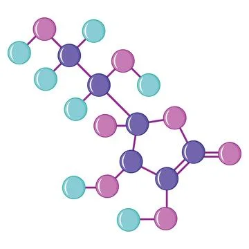 Vitamin C Molecule Structure Stock Illustration