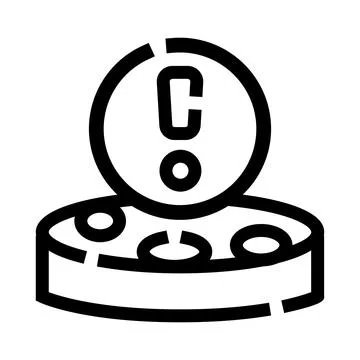 Vitamin c nutrient important supplement black outline icon Stockillustratie