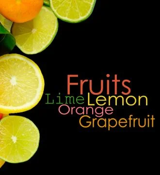 Vitamin C Overload, Stacks of sliced fruit isolated on white Stock Illustration