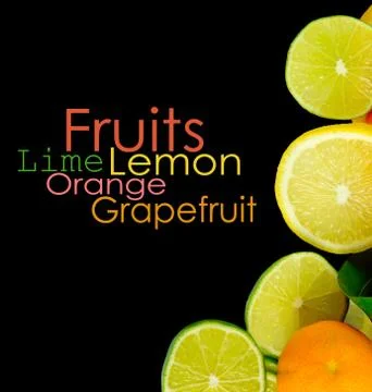 Vitamin C Overload, Stacks of sliced fruit isolated on white Stock Illustration