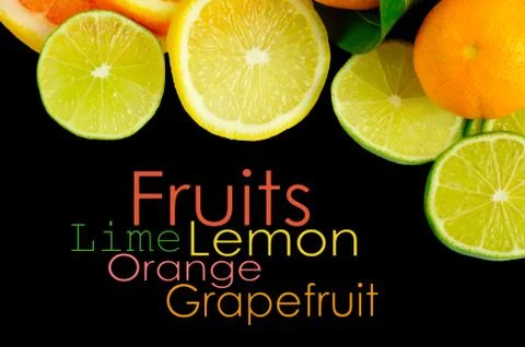 Vitamin C Overload, Stacks of sliced fruit isolated on white Stock Illustration