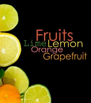 Vitamin C Overload, Stacks of sliced fruit isolated on white Stock Illustration