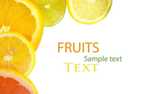 Vitamin C Overload, Stacks of sliced fruit Stock Illustration
