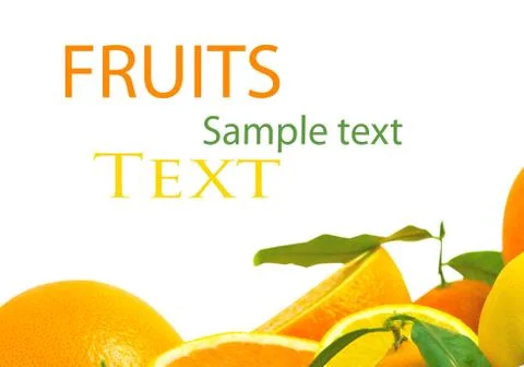 Vitamin C Overload, Stacks of sliced fruit isolated on white Stock Illustration
