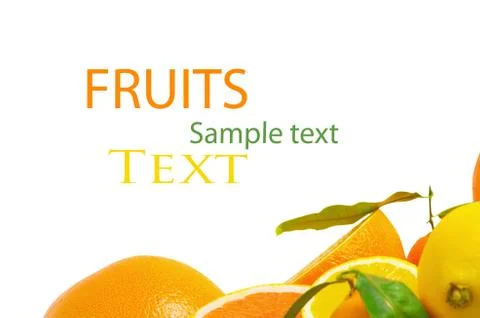 Vitamin C Overload, Stacks of sliced fruit isolated on white Stock Illustration