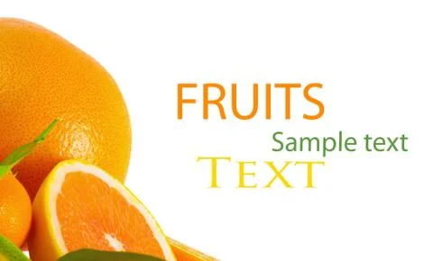 Vitamin C Overload, Stacks of sliced fruit isolated on white Stock Illustration