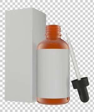 Vitamin C Serum 3D Rendering Mockup Stock Illustration