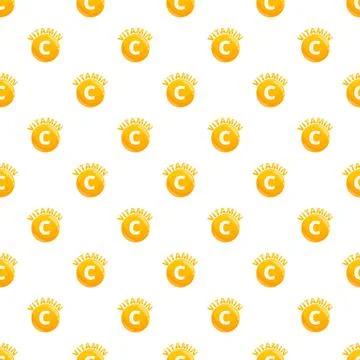 Vitamin c supplements providing essential health nutrition pattern Illustrazione stock