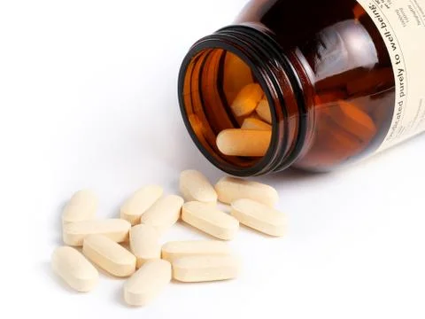 Vitamin c tablets Stock Photos