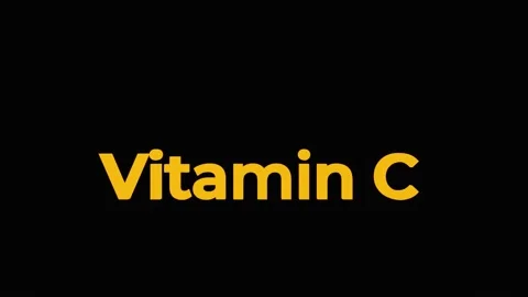 Vitamin C, title animation with glitch effect Stock Footage 232329165