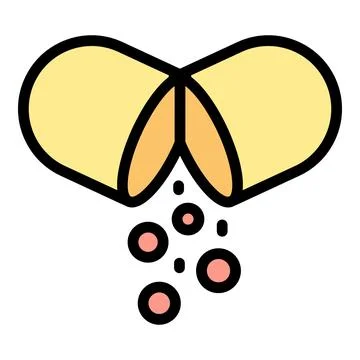 Vitamin components icon vector flat Stock-Illustration