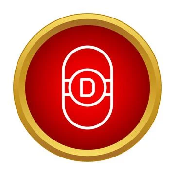 Vitamin d capsule icon indicating health supplements Stock Illustration