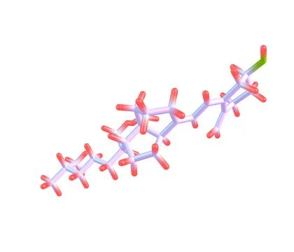 Vitamin D molecular structure isolated on white Stock Illustration