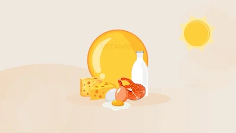 Vitamin D  Natural Sources for Strong Bones, Immunity &amp; Wellness Stock Footage 342852947