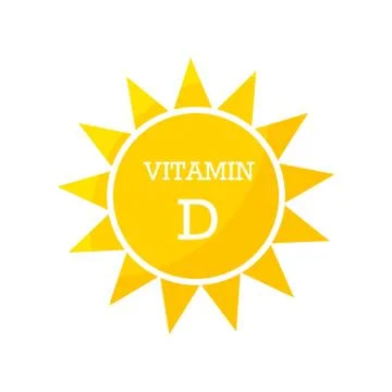 Vitamin D sun design. Vector illustration Stock Illustration
