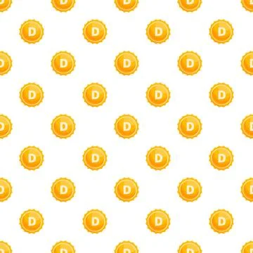 Vitamin d supplements repeating seamless pattern background Illustrazione stock