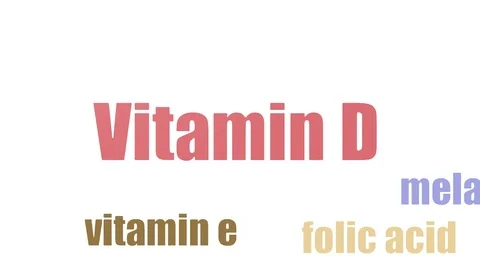 Vitamin D Word Cloud Animated Isolated Stock Footage 103098475