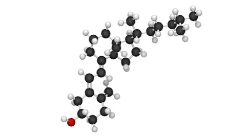 Vitamin D2 (Ergocalciferol). Seamless loop. Stock Footage 155640924