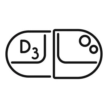Vitamin d3 capsule icon representing healthcare and nutrition Stock Illustration