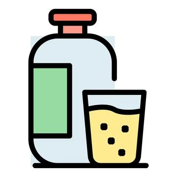 Vitamin dose icon vector flat Illustrazione stock