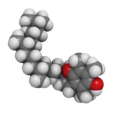 Vitamin e (alpha-tocopherol) molecule Stock Illustration