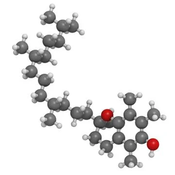 Vitamin e (alpha-tocopherol) molecule 스톡 일러스트