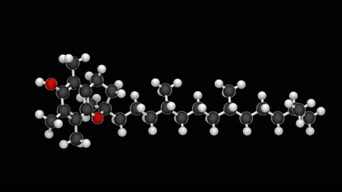 Vitamin E (alpha-Tocopherol). RGB + Alpha (Transparent) channel. Stock Footage 151930471