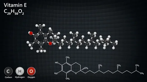 Vitamin E (alpha-Tocopherol). Seamless loop. Stock Footage 151930463